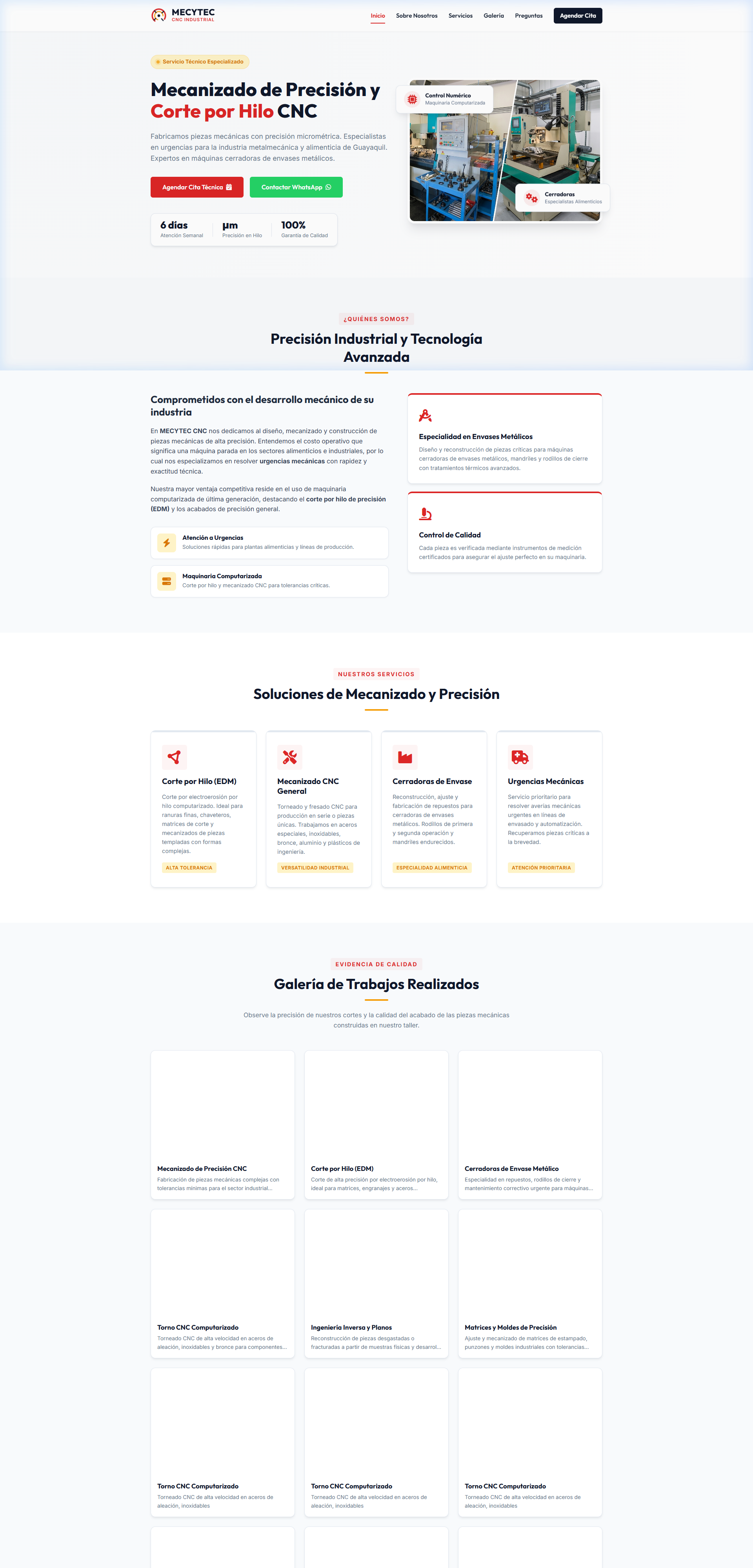 Mecytec CNC — Web empresarial