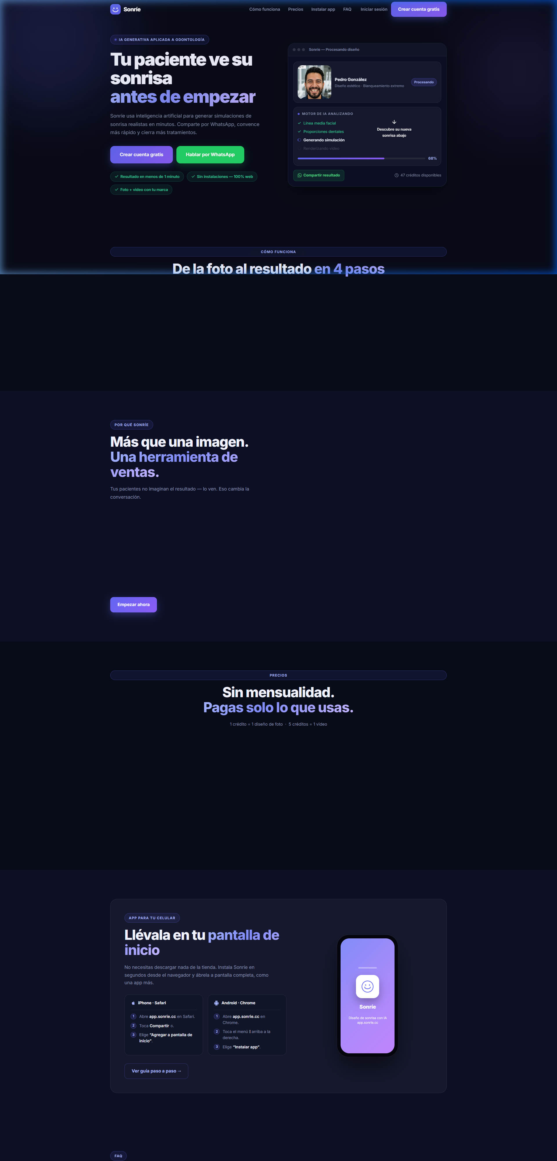 Sonrie.cc — Diseño de sonrisa con IA